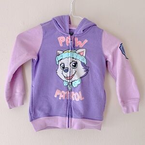 Paw Patrol Puppy Everest Purple Lilac Hoodie Zip Up Hood Sweater Jacket 5T